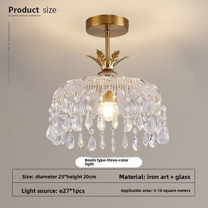 French Retro Crystal Chandelier Light