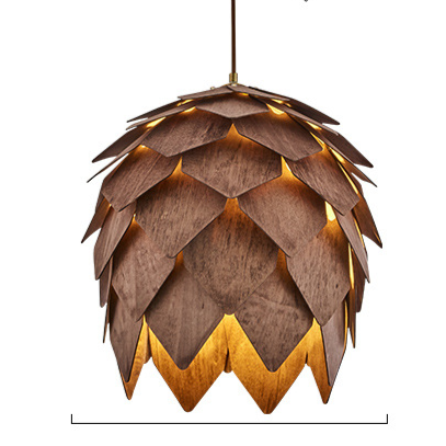 Scandinavian Wooden Pine Cone Ceiling Lights