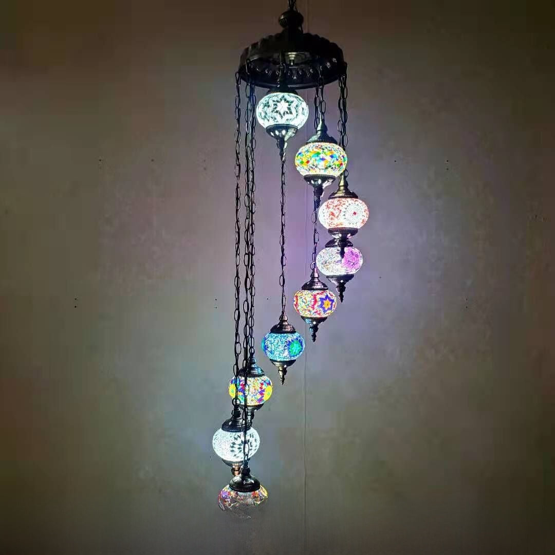 Mosaic Glass Ceiling Lighting