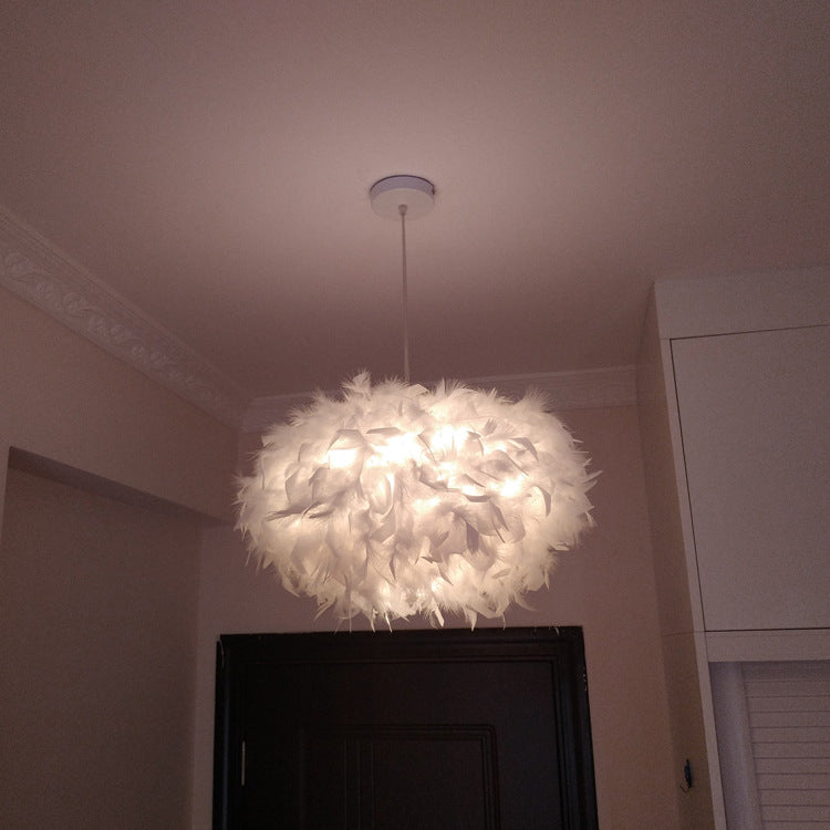 Simple Modern Feather Ceiling Lamps
