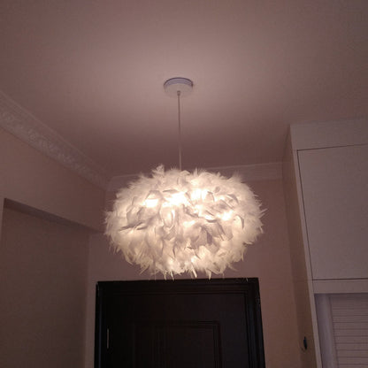 Simple Modern Feather Ceiling Lamps