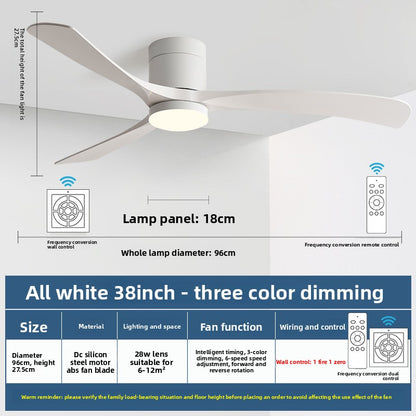 Modern Smart Ceiling Fan with Light