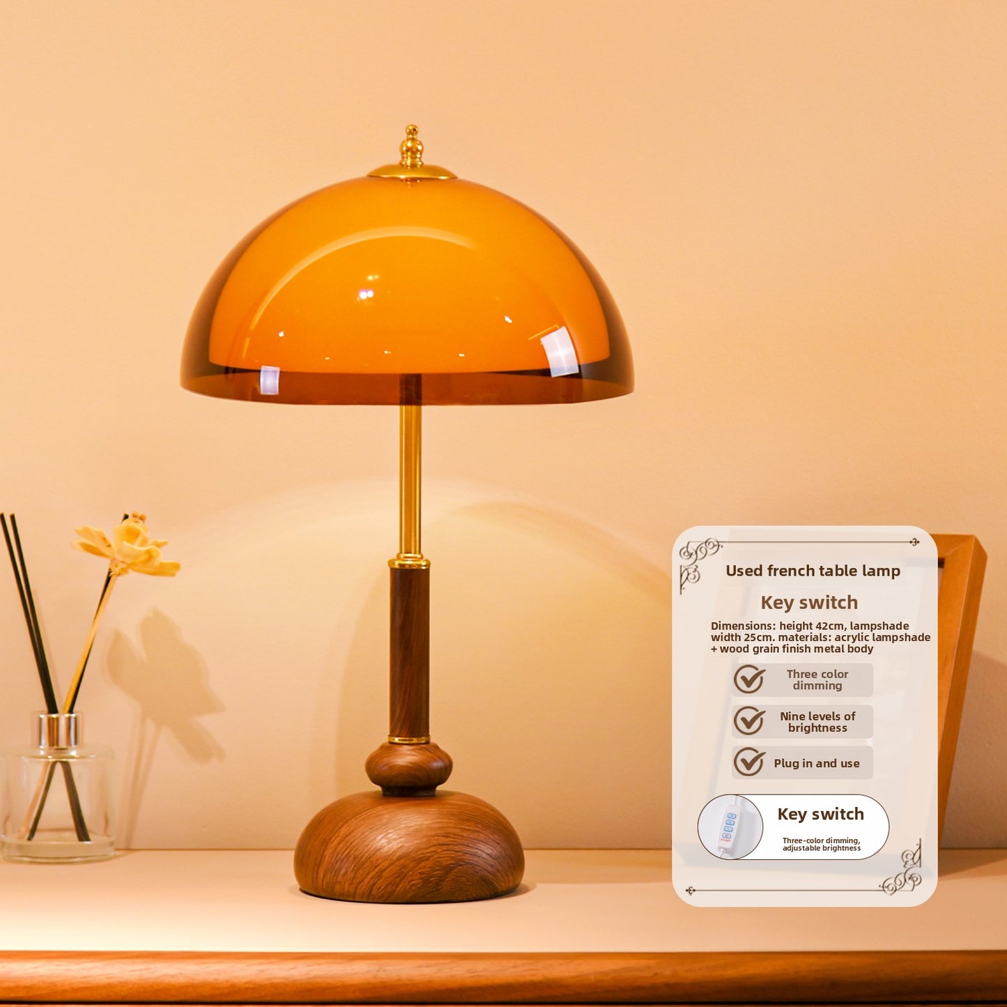 Medieval Style Dimmable Table Lamp