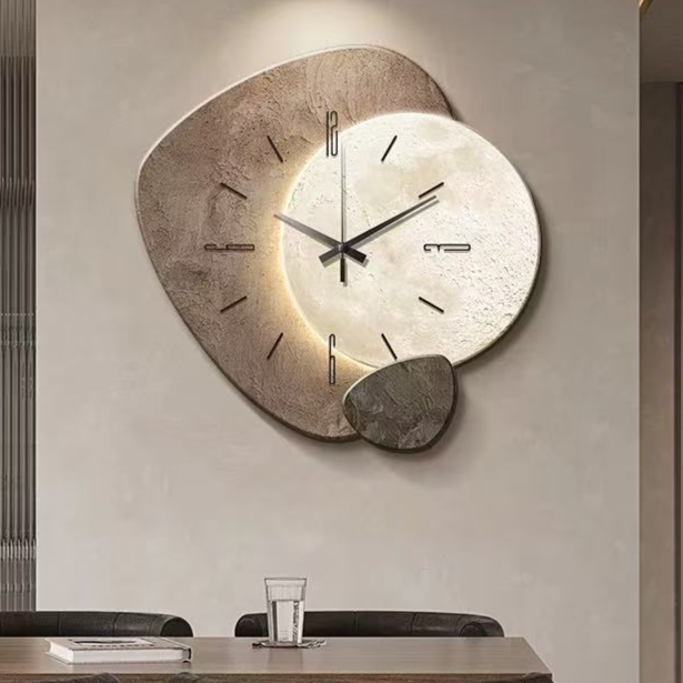 Modern Oval Wall Clock with Quartz Movement