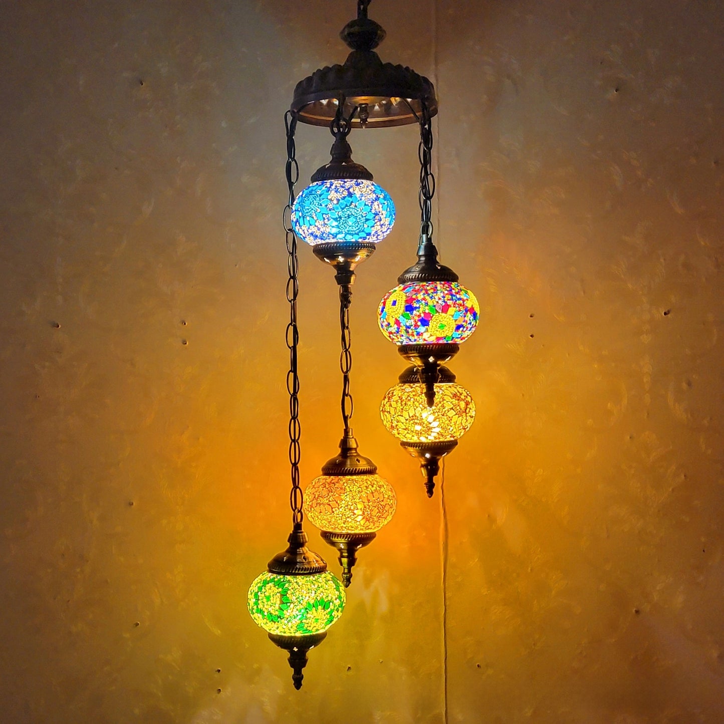 Mosaic Glass Ceiling Lighting