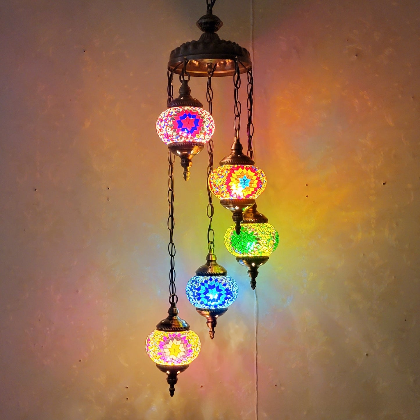 Mosaic Glass Ceiling Lighting