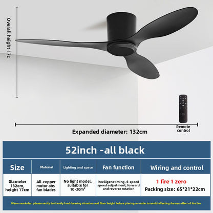 Minimalist Style Smart Ceiling Fan