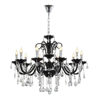 Black Crystal Chandelier Retro French Style
