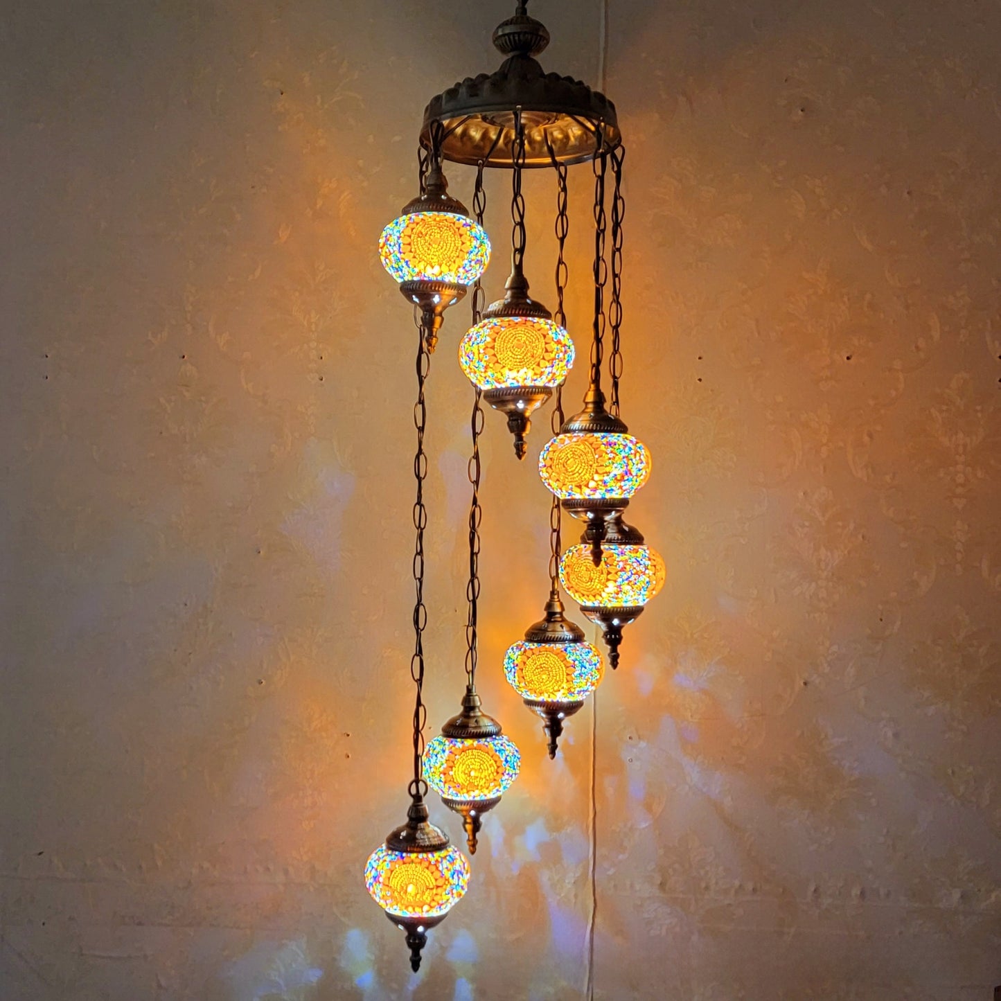 Mosaic Glass Ceiling Lighting