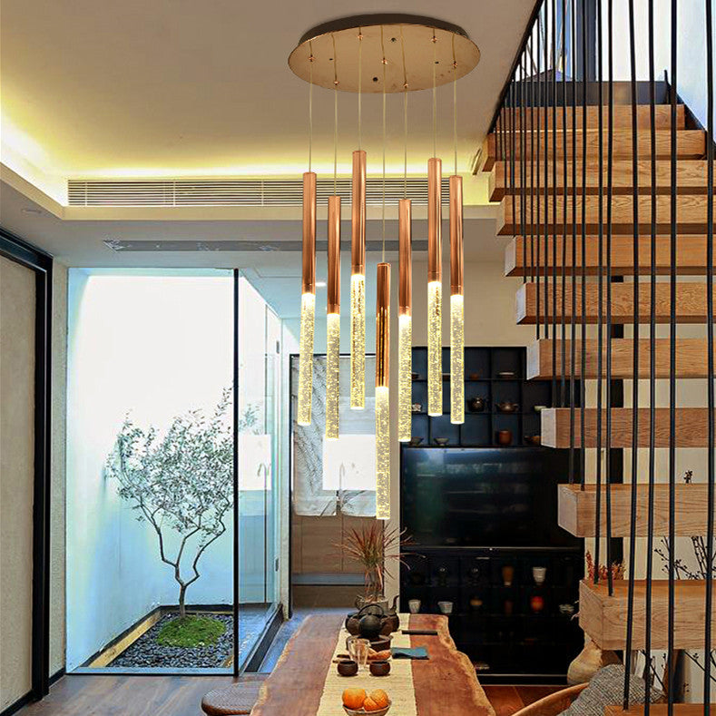 Modern Crystal Staircase Chandelier Lighting
