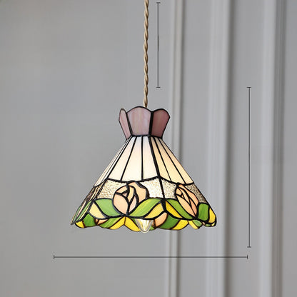 Japanese Retro Tiffany Brass Glass Pendant Lights