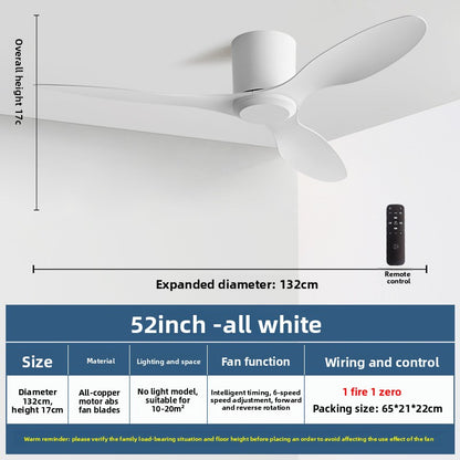 Minimalist Style Smart Ceiling Fan