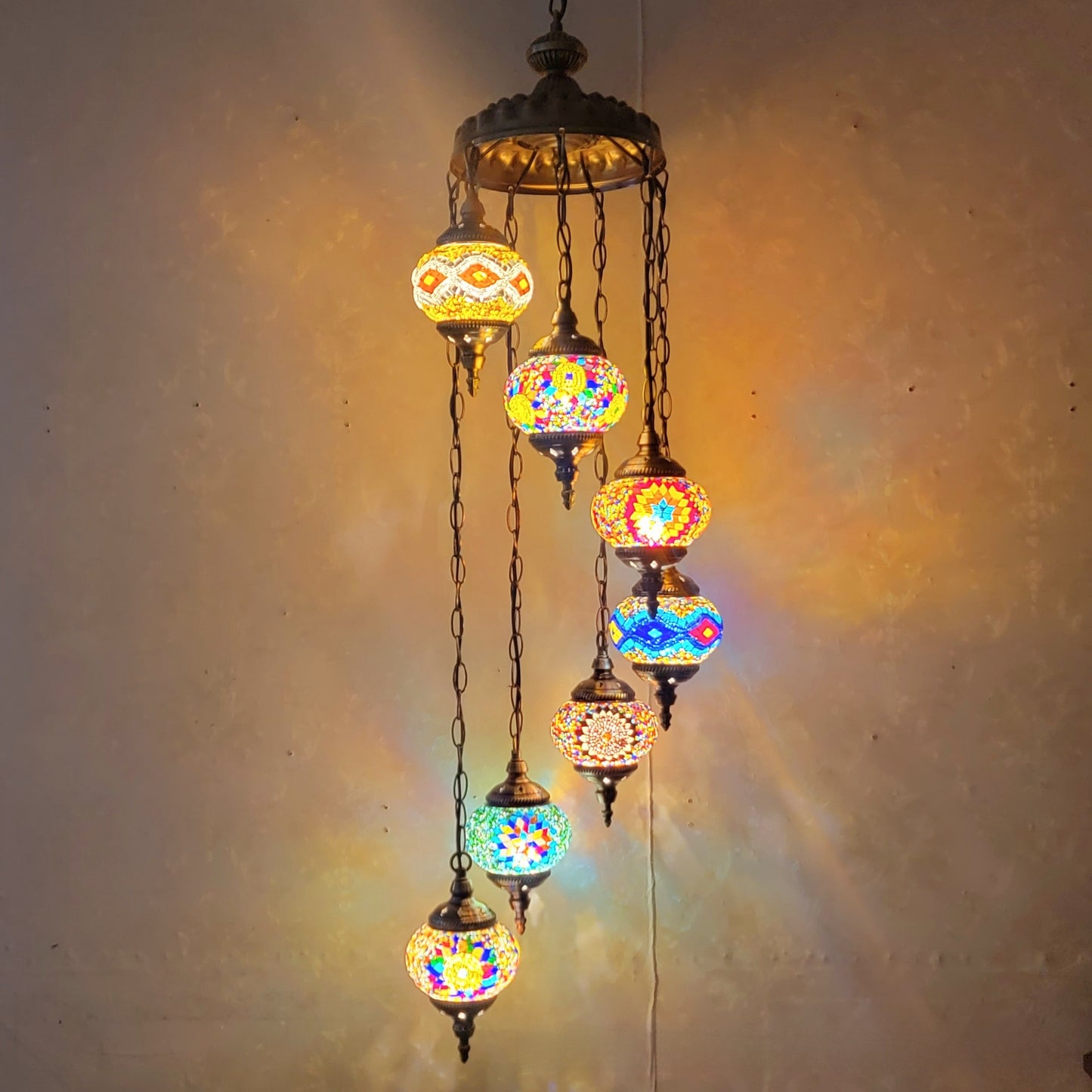 Mosaic Glass Ceiling Lighting