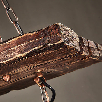 Vintage Industrial Wooden Pendant Light
