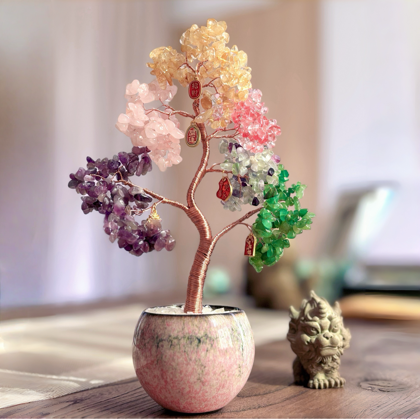 Crystal Lucky Tree Desk Ornament Decor