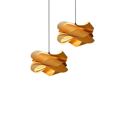 Wood Veneer Ceiling Hanging Light