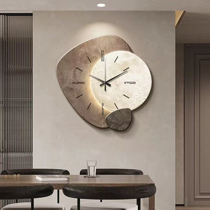 Modern Oval Wall Clock with Quartz Movement
