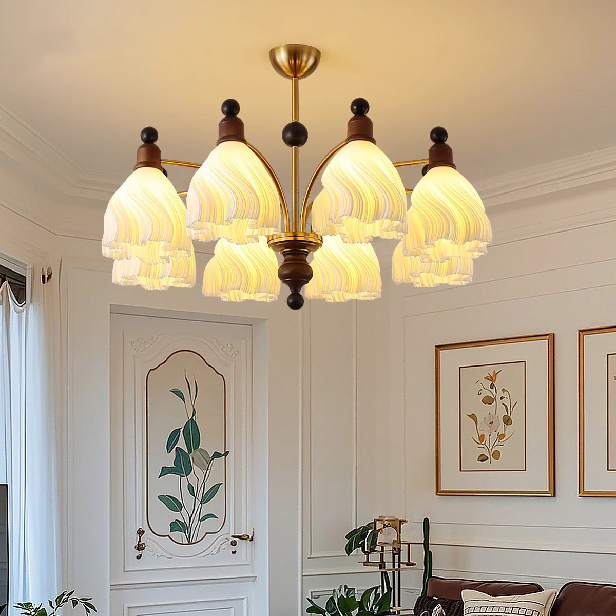 French Medieval Chandelier Mid Century