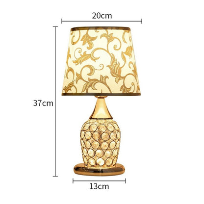 European-Style Crystal Base Bedside Lamp