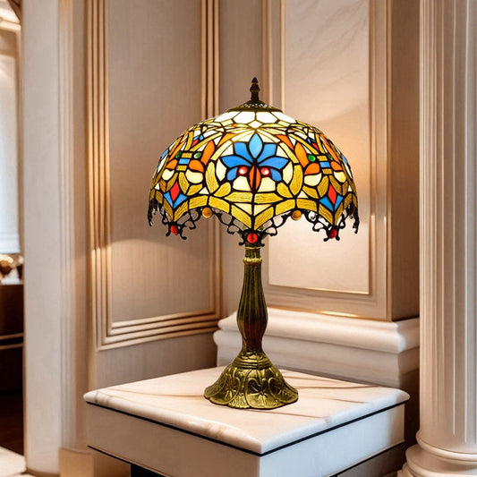 Handcrafted Tiffany Stained Glass Table Lamp – Vintage Luxury Lighting
