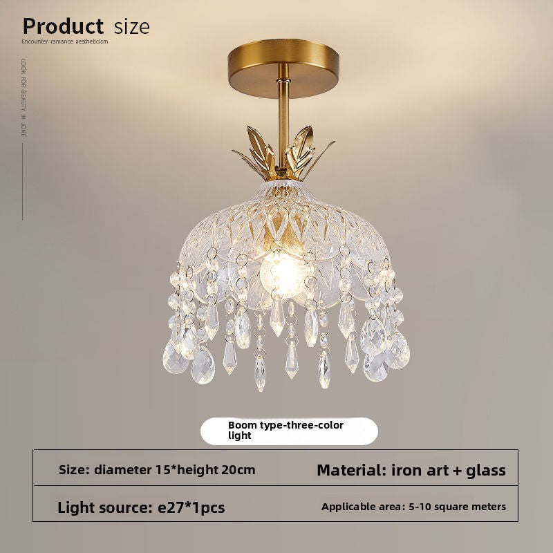 French Retro Crystal Chandelier Light