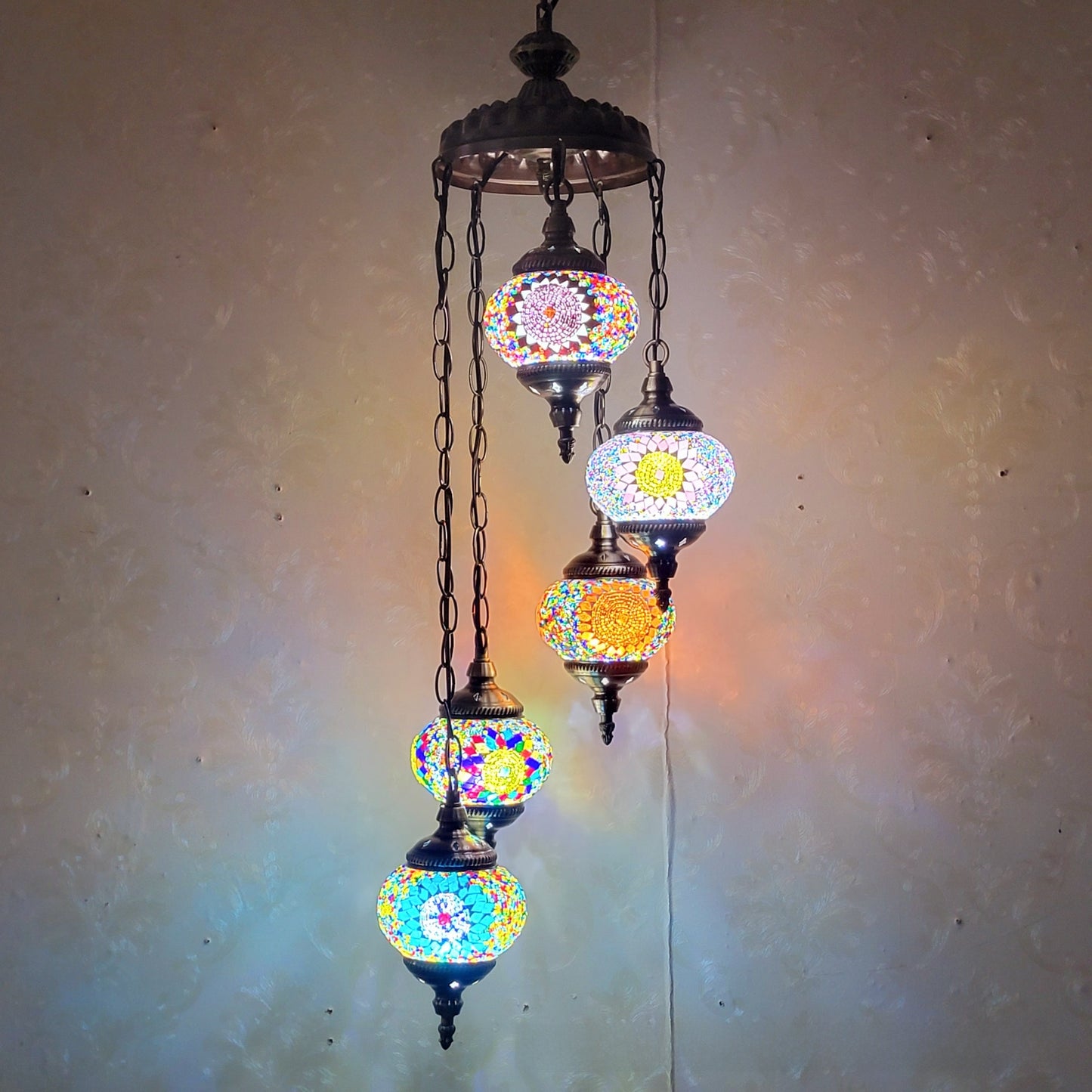 Mosaic Glass Ceiling Lighting