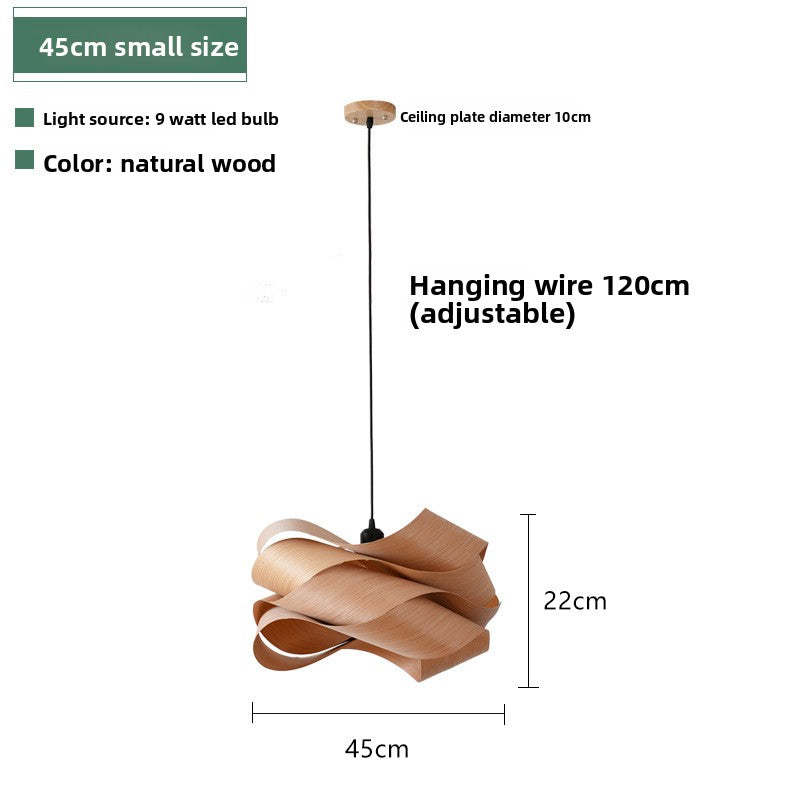Wood Veneer Ceiling Hanging Light