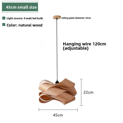 Wood Veneer Ceiling Hanging Light