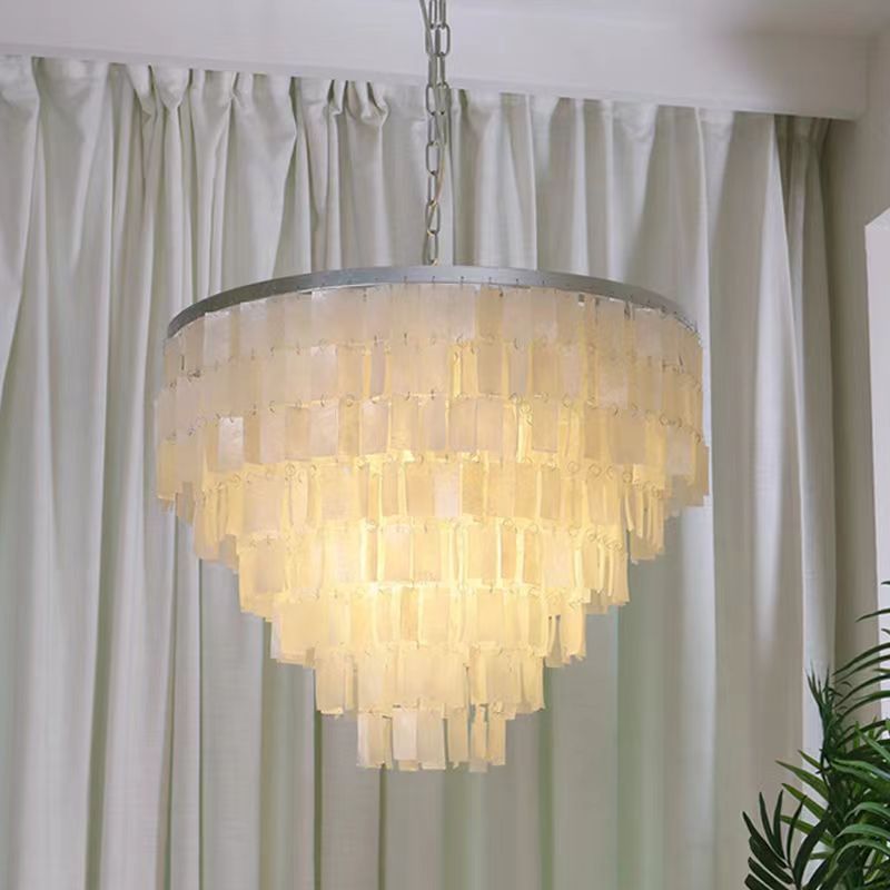 Vintage Heart Shell Chandelier for Home Lighting