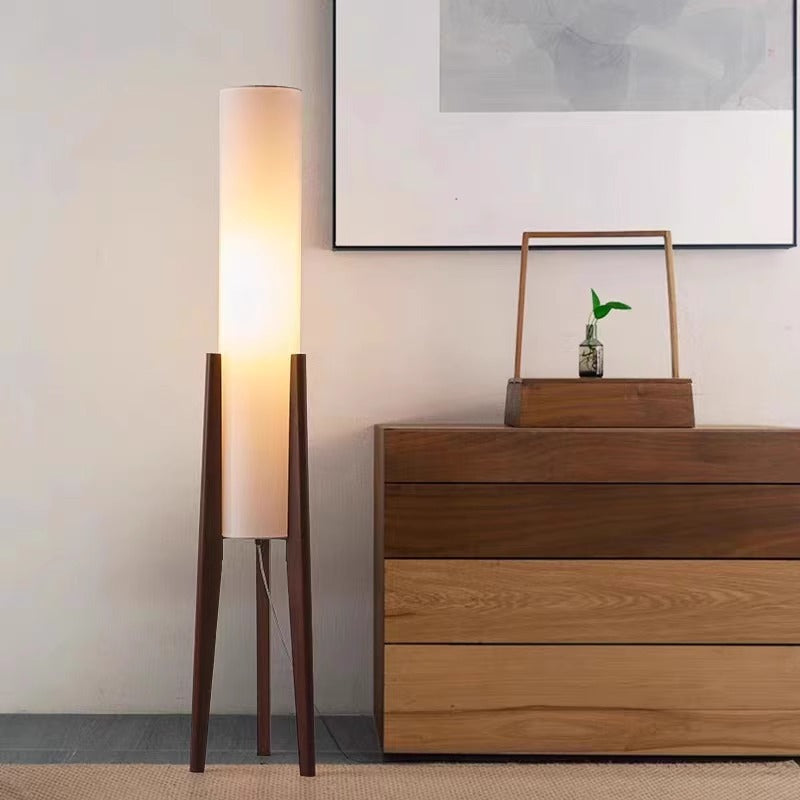 Zen Style Wood Floor Lamp for Living Room and Bedroom