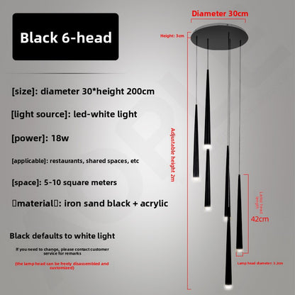 Modern Iron LED Chandelier for Living Room and Staircase
