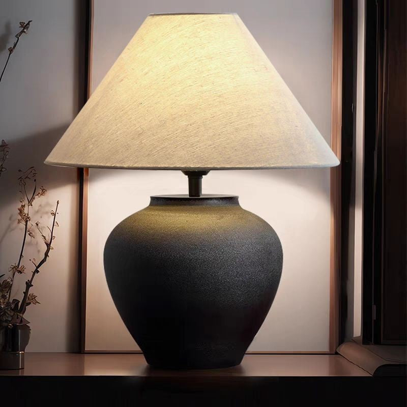 Japanese Wabi-Sabi Style Ceramic Table Lamp
