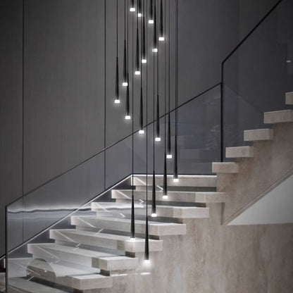 Modern Iron LED Chandelier for Living Room and Staircase