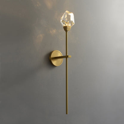 Designer Copper Crystal Wall Lamp with LED Light