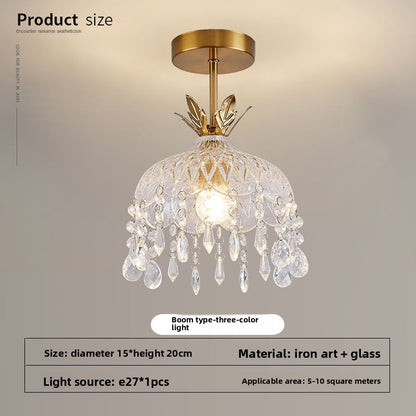 French Retro Crystal Chandelier Light