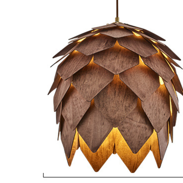 Scandinavian Wooden Pine Cone Ceiling Lights
