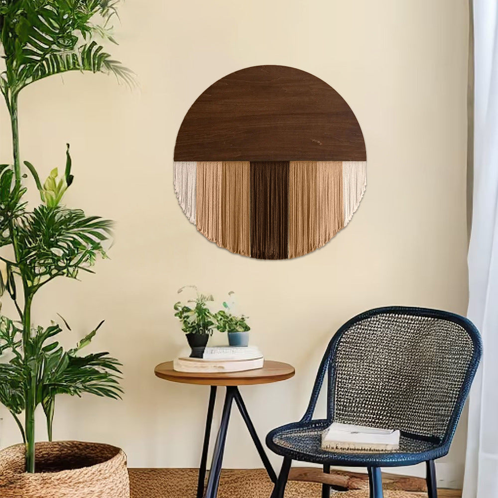 Hand Woven Round Wall Tapestry Nordic Decor