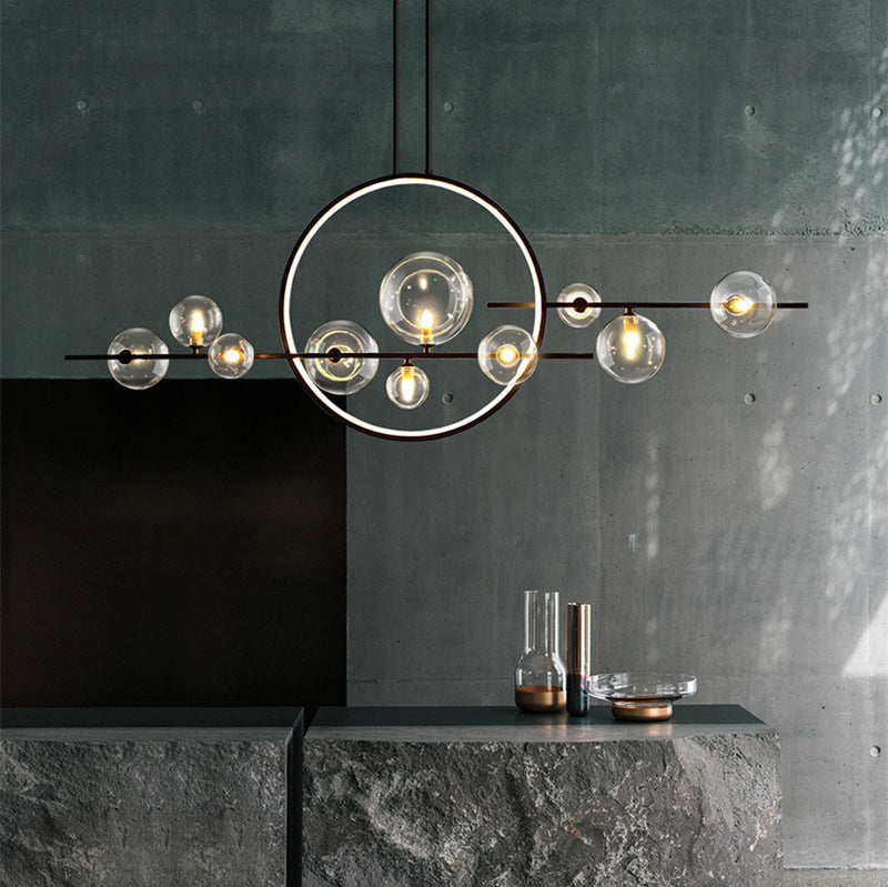 Scandinavian Glass Bubble Ball Chandelier Lighting
