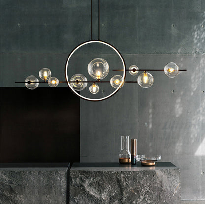 Scandinavian Glass Bubble Ball Chandelier Lighting