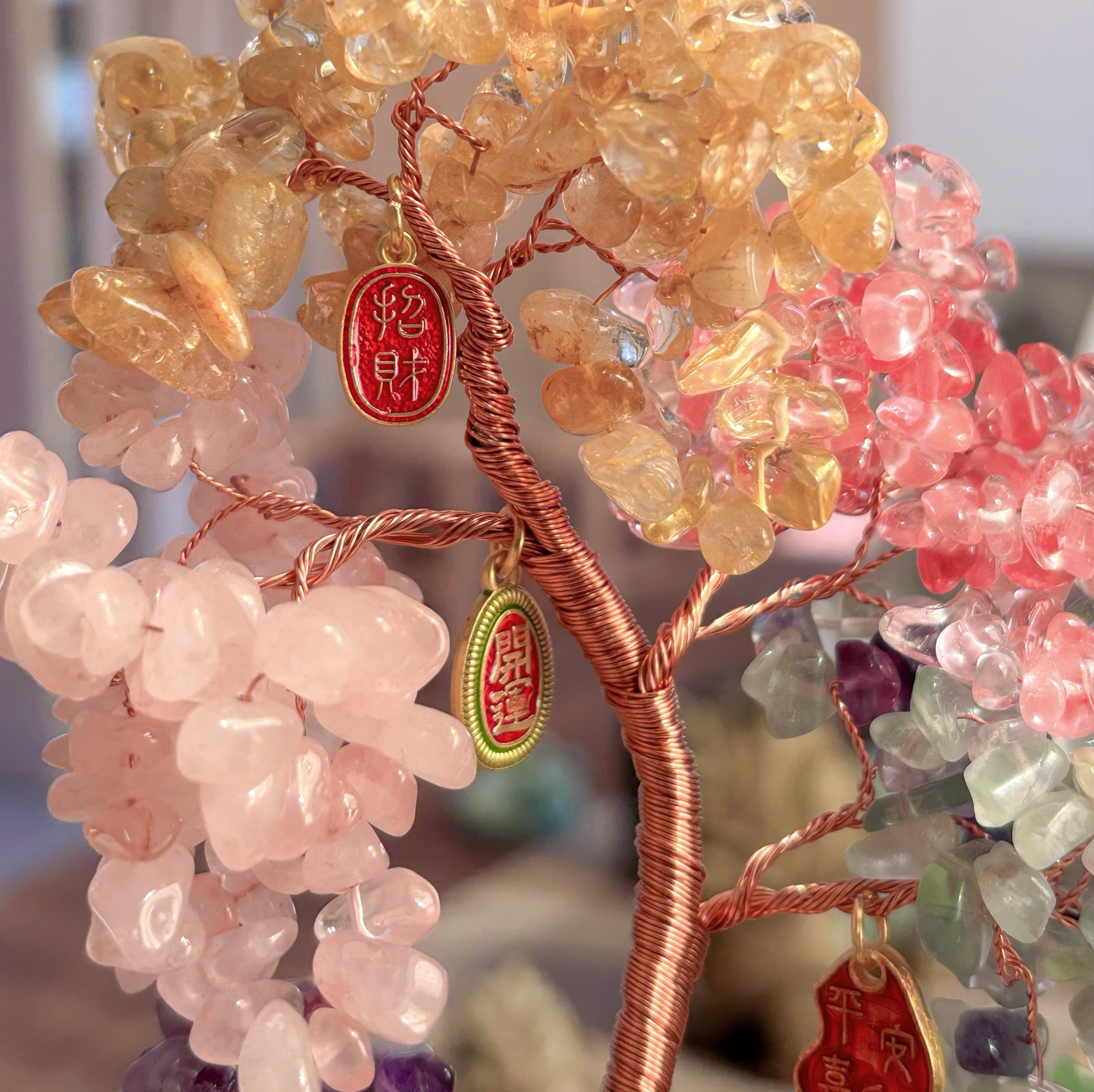 Crystal Lucky Tree Desk Ornament Decor