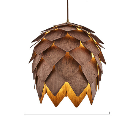 Scandinavian Wooden Pine Cone Ceiling Lights
