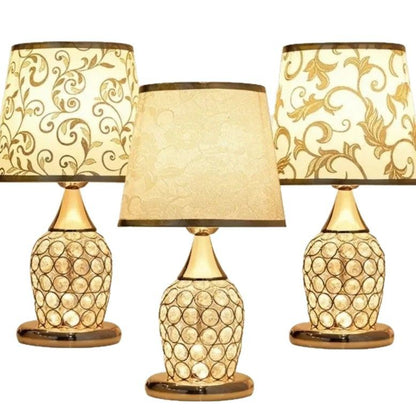 European-Style Crystal Base Bedside Lamp