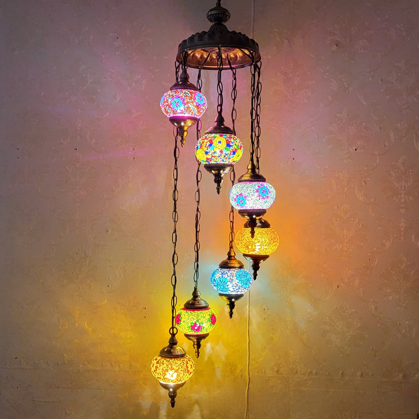 Mosaic Glass Ceiling Lighting