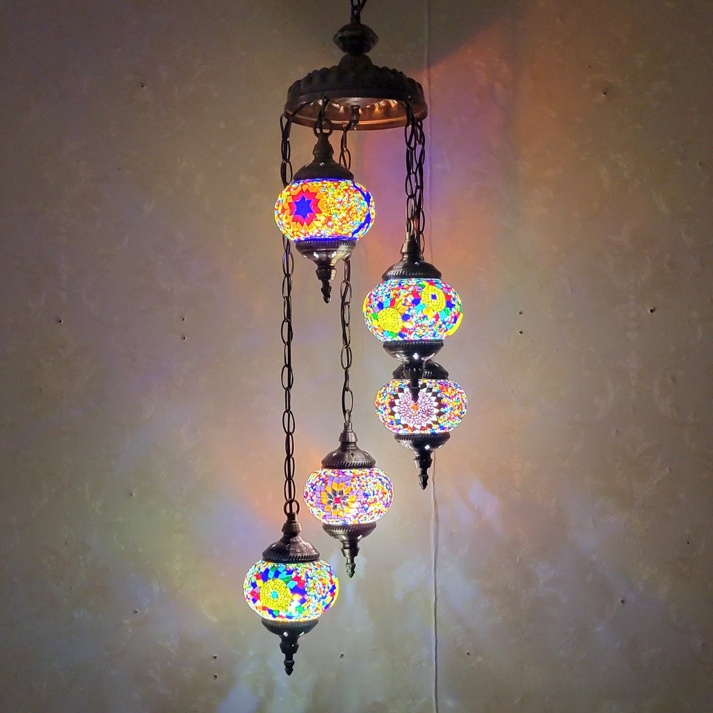 Mosaic Glass Ceiling Lighting
