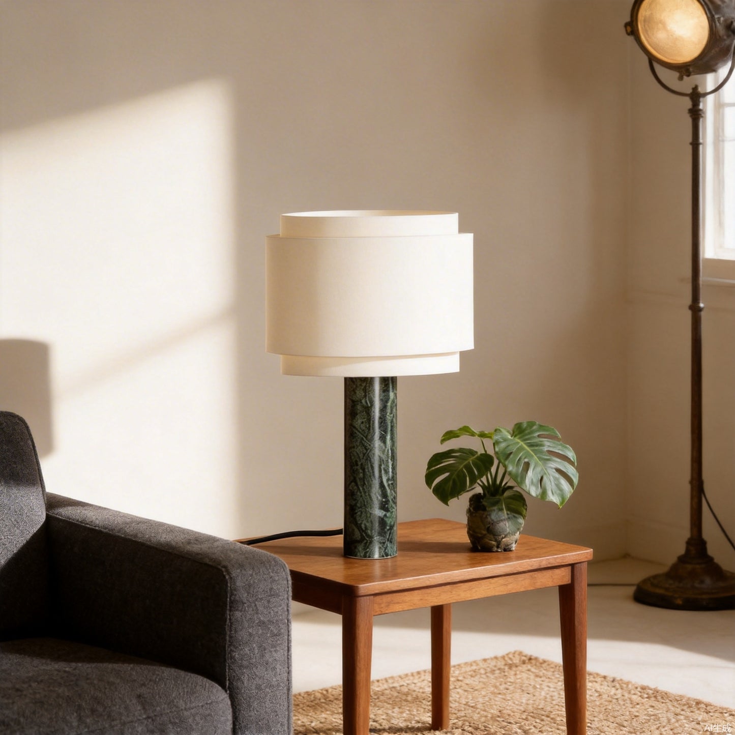 Marble Finish Table Lamp