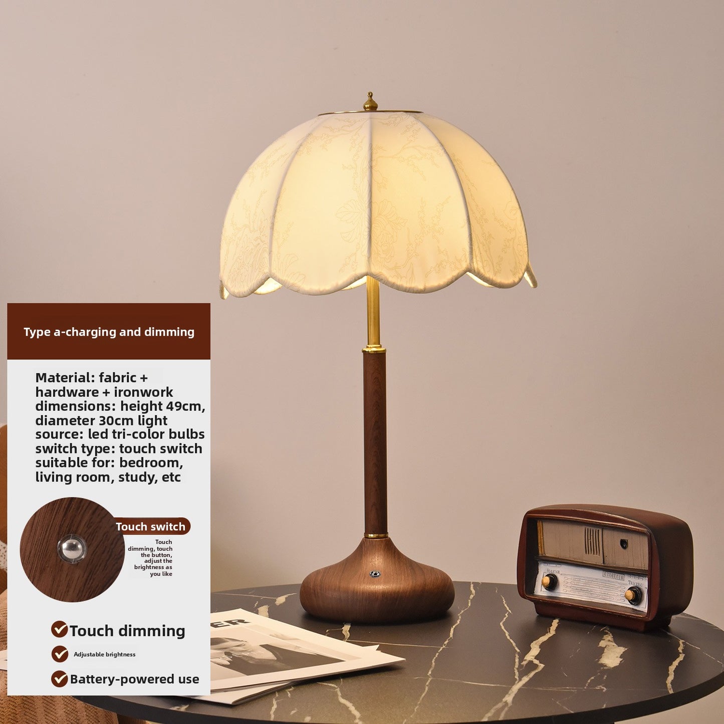 Medieval Style Dimmable Table Lamp