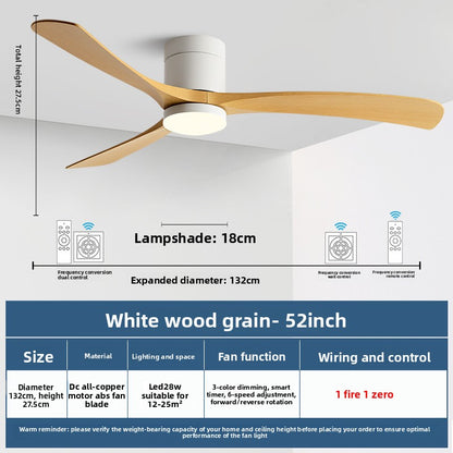 Modern Smart Ceiling Fan with Light