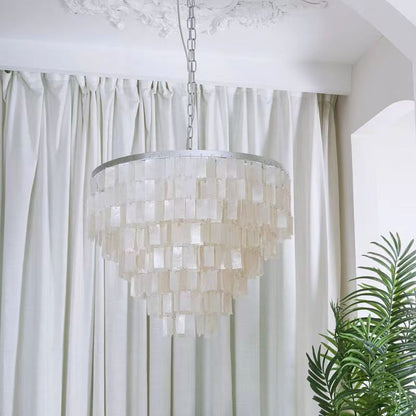 Vintage Heart Shell Chandelier for Home Lighting