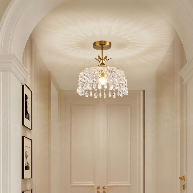 French Retro Crystal Chandelier Light