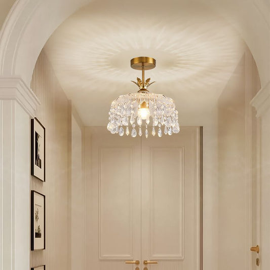 French Retro Crystal Chandelier Light
